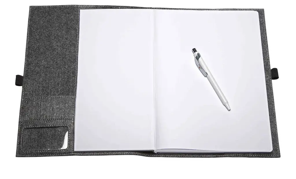 Halfar filz-schreibmappe a4: logo bedrucken für events & werbung. — Produktfoto 4