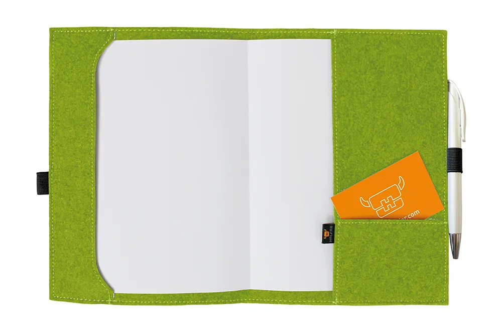 Halfar custom branded A5 felt writing folder — product photo 10