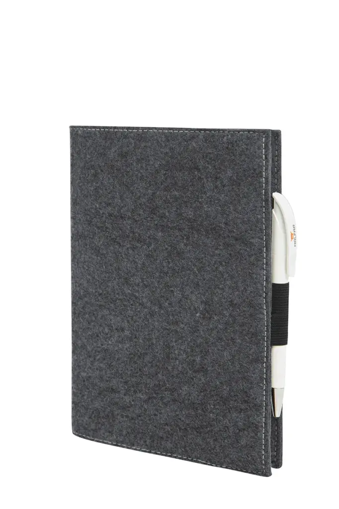 Halfar custom branded A5 felt writing folder