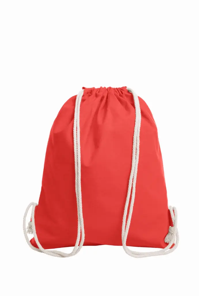 HALFAR® katoenen gymtas EARTH achterkant rot - Katoenendraagtassen HALFAR® katoenen gymtas EARTH — productfoto 5