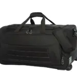 Halfar durable rolling duffel bag for corporate branding.