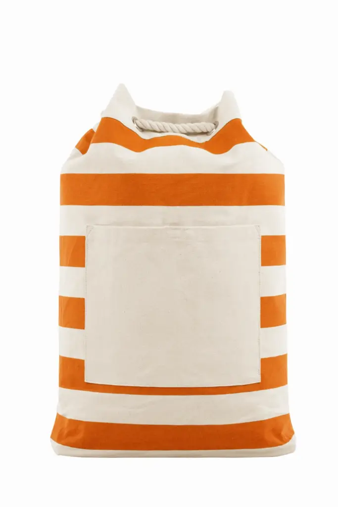 HALFAR® rugzak BEACH voorkant orange - Katoenendraagtassen HALFAR® rugzak BEACH — productfoto 10