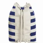 HALFAR® rugzak BEACH achterkant marine - Katoenendraagtassen HALFAR® rugzak BEACH — productfoto 12