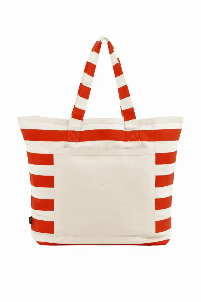 HALFAR® shopper BEACH voorkant rot - Katoenendraagtassen HALFAR® shopper BEACH — productfoto 9