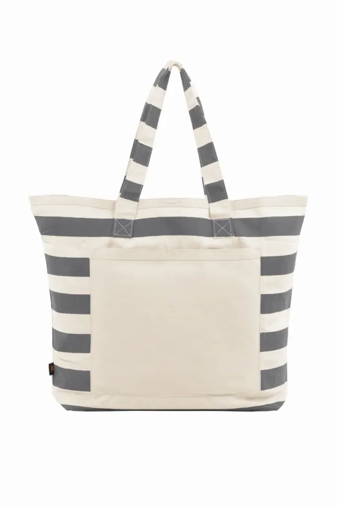 HALFAR® shopper BEACH voorkant anthrazit - Katoenendraagtassen HALFAR® shopper BEACH — productfoto 10