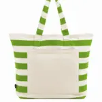HALFAR® shopper BEACH voorkant maigrün - Katoenendraagtassen HALFAR® shopper BEACH — productfoto 12