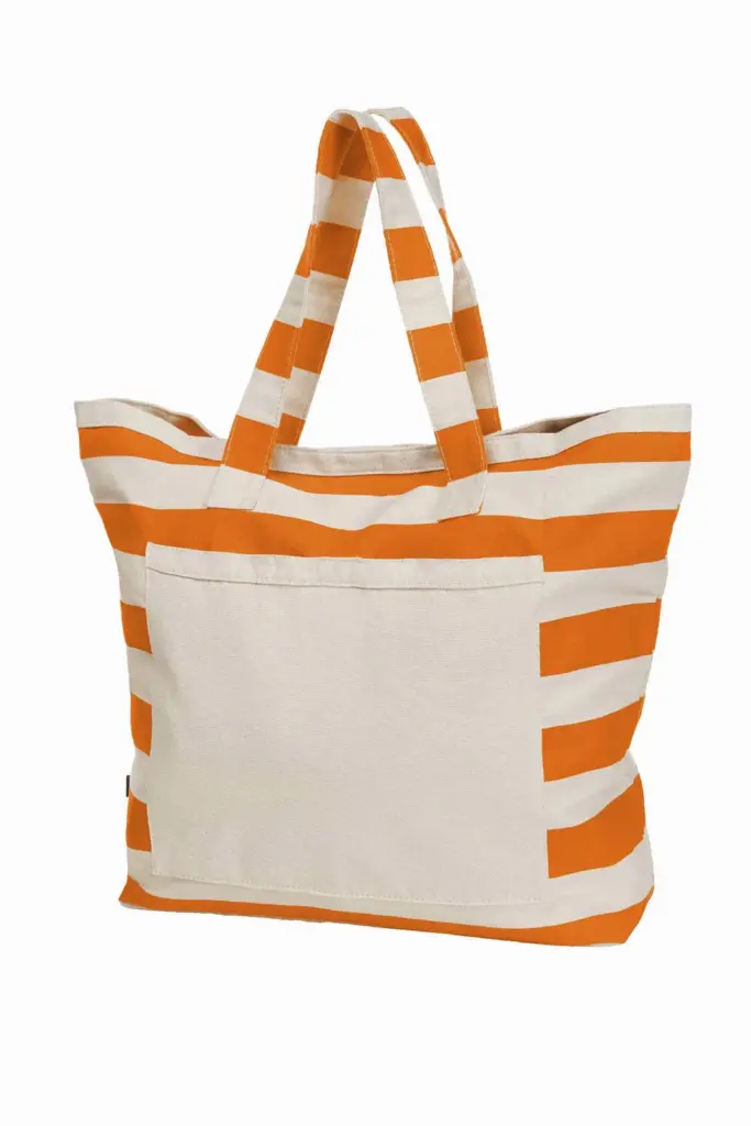 HALFAR® shopper BEACH 169 - Katoenendraagtassen HALFAR® shopper BEACH, oranje