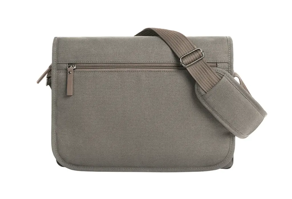 HALFAR® schoudertas COUNTRY voorkant khaki - Katoenendraagtassen HALFAR® schoudertas COUNTRY — productfoto 9