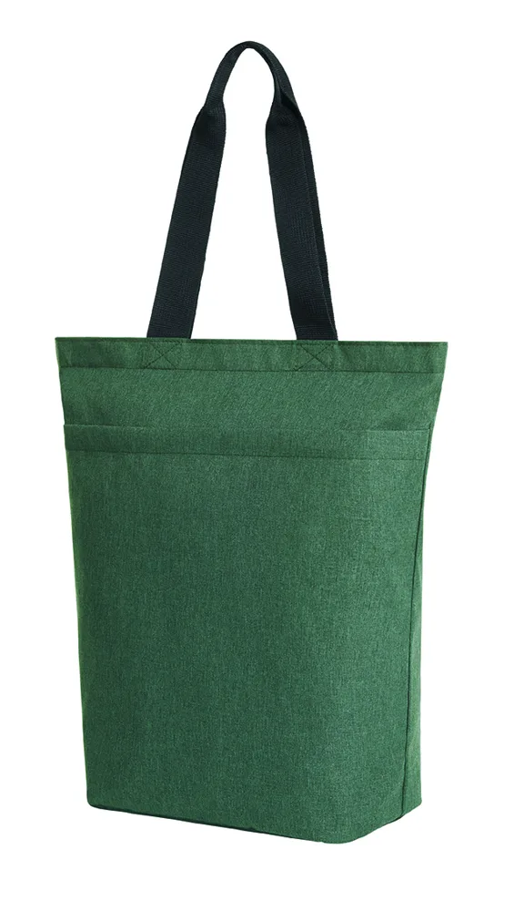 HALFAR® shopper CIRCLE groen gespikkeld - Hidalgo-werbeartikel HALFAR® shopper CIRCLE, groen gespikkeld