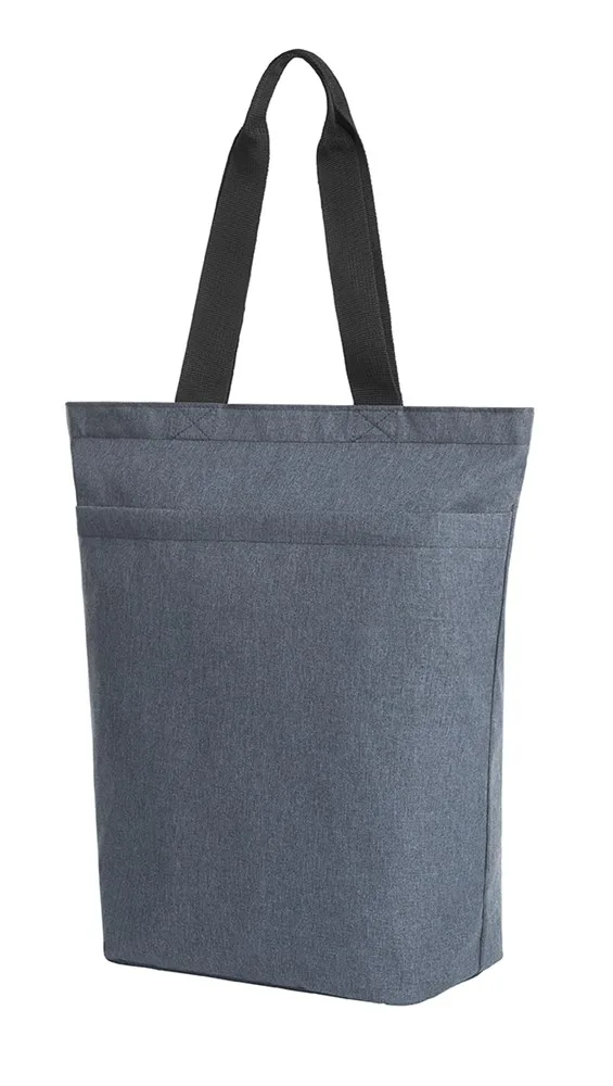 HALFAR® shopper CIRCLE lichtgrijs gespikkeld - Hidalgo-werbeartikel HALFAR® shopper CIRCLE, lichtgrijs gespikkeld