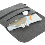 Halfar anthracite felt laptop sleeve, logo printing.