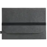 Halfar anthracite felt laptop sleeve, logo printing.