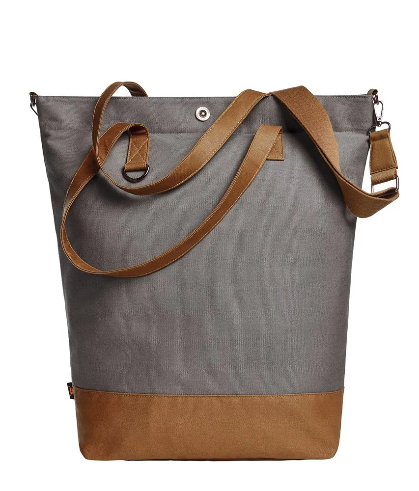 HALFAR® shopper LIFE grijs-bruin - Hidalgo-werbeartikel HALFAR® shopper LIFE, grijs-bruin