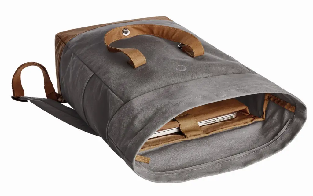 Halfar notebook backpack LIFE: professional roll-top, logo print — product photo 11