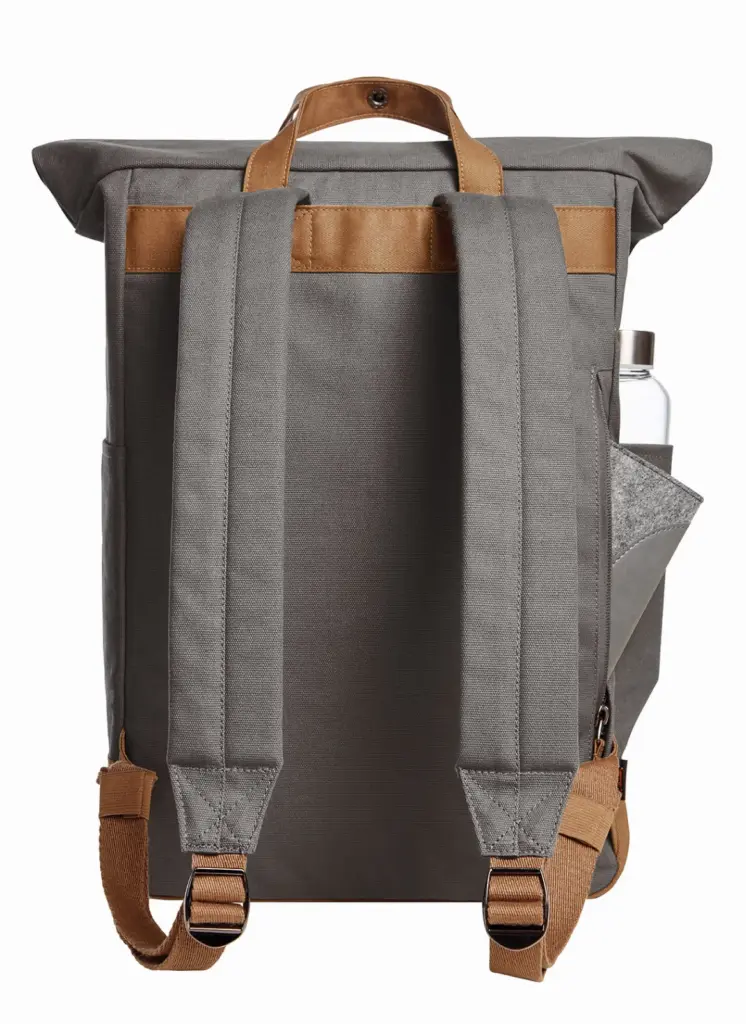 Halfar notebook backpack LIFE: professional roll-top, logo print — product photo 14