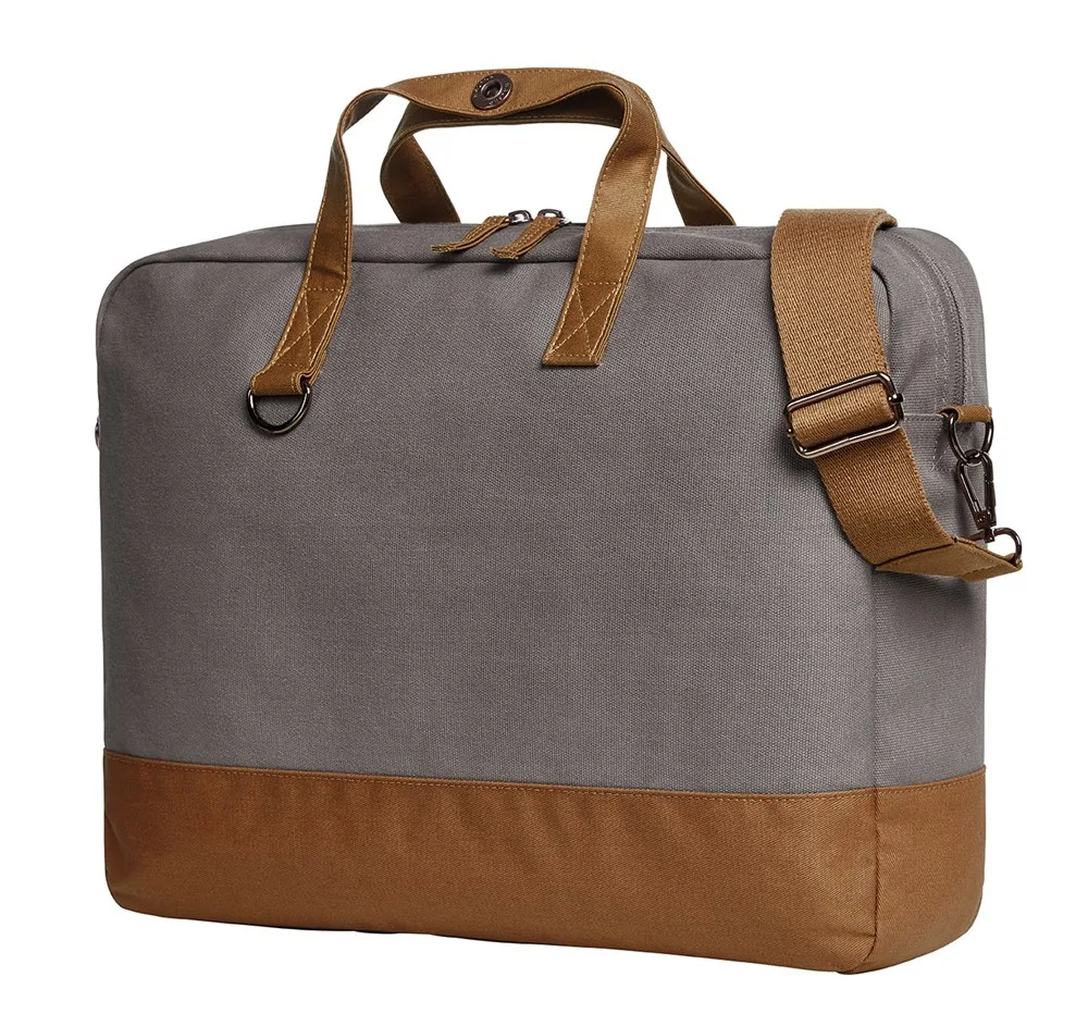 HALFAR® laptoptas LIFE grijs-bruin - Hidalgo-werbeartikel HALFAR® laptoptas LIFE, grijs-bruin