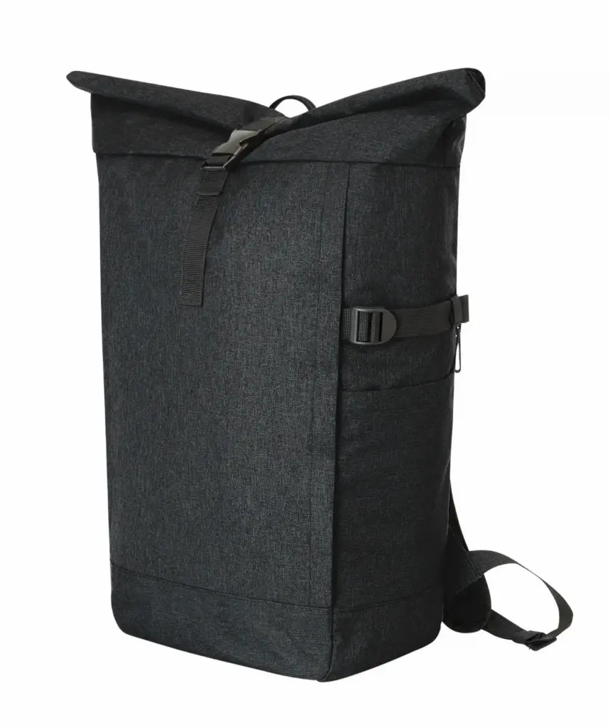 Halfar branded laptop backpack: durable rolltop for promotions.