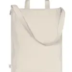 Halfar promotional organic drawstring tote, custom print logo.