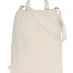 Halfar promotional organic drawstring tote, custom print logo.
