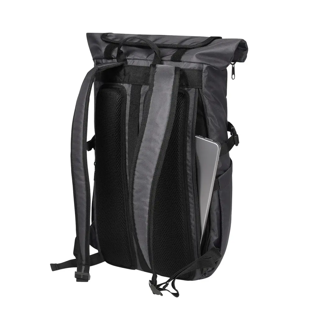 Halfar laptop backpack FLEX: roll-top, custom logo printing. — product photo 24