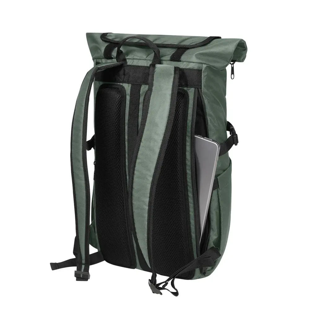 Halfar laptop backpack FLEX: roll-top, custom logo printing. — product photo 26