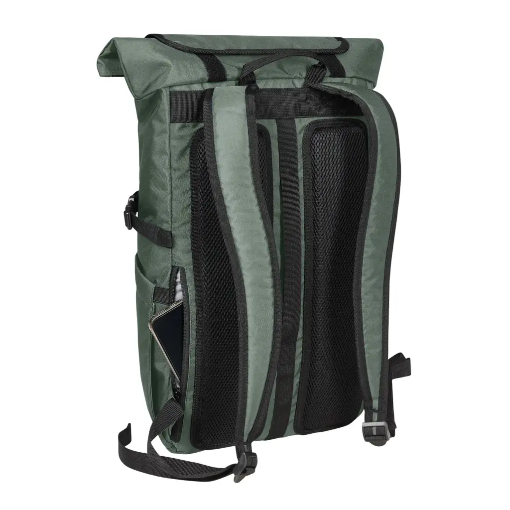 Halfar laptop backpack FLEX: roll-top, custom logo printing. — product photo 31