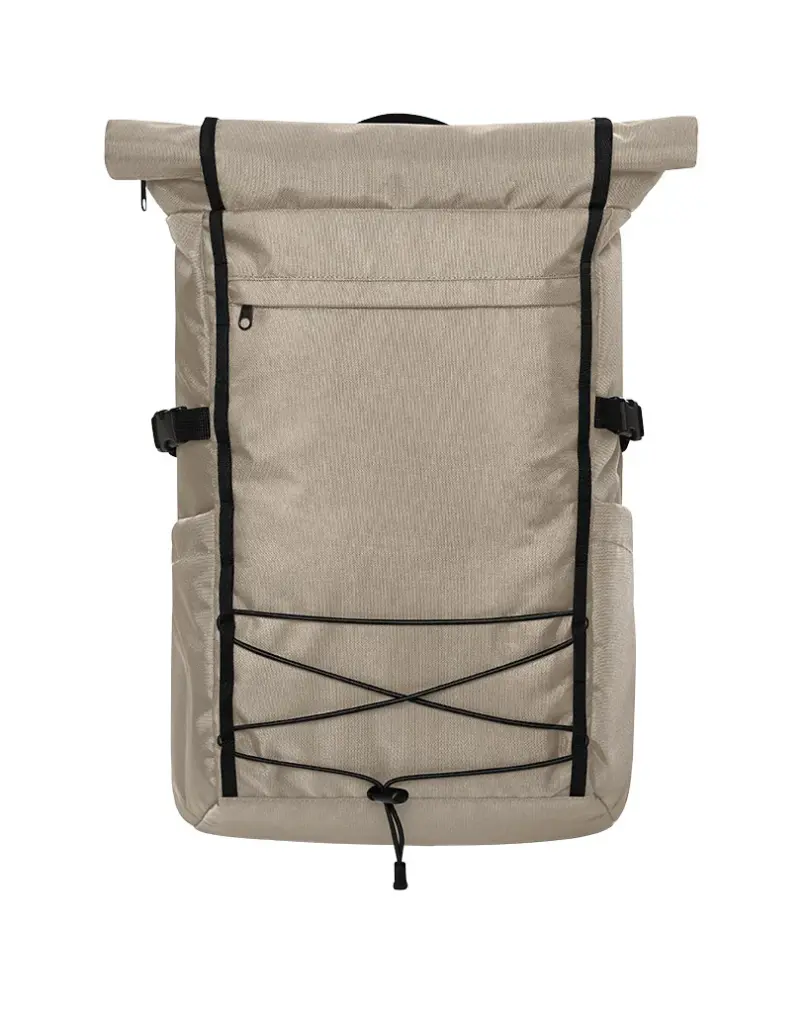 Halfar laptop backpack FLEX: roll-top, custom logo printing.