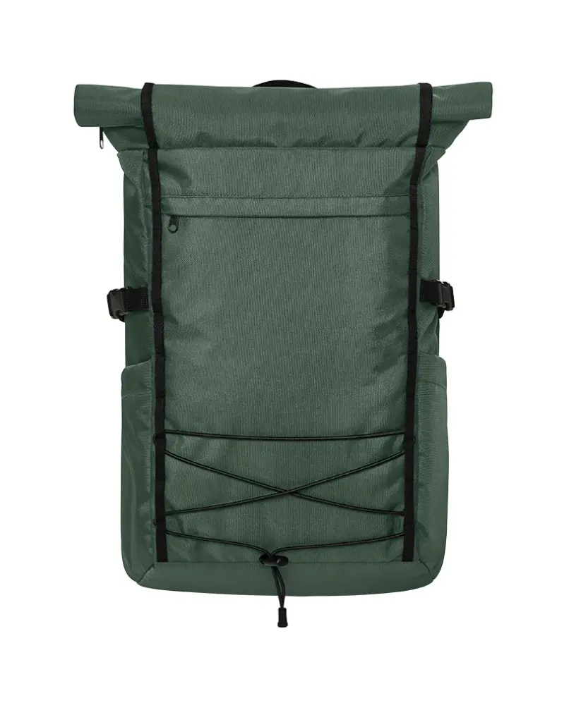 Halfar laptop backpack FLEX: roll-top, custom logo printing.