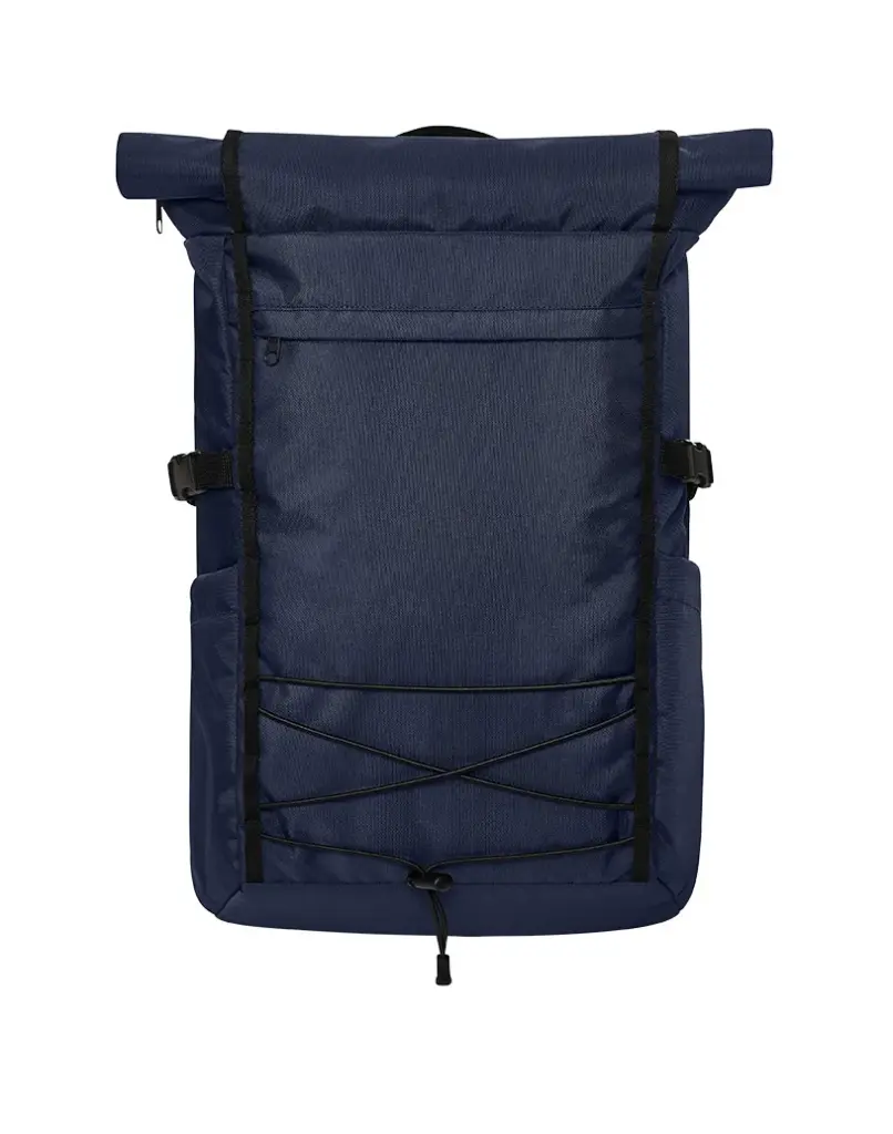 Halfar laptop backpack FLEX: roll-top, custom logo printing.