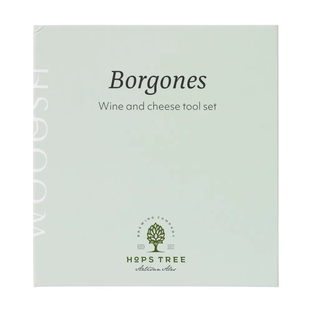 Käse-Wein-Set mit Logo Buchenholzgriff bedruckbar — Produktfoto 4