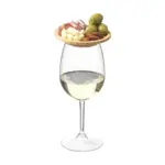 Custom Bamboo Wine Glass Topper Piccolo Snack Holder