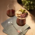 Custom Bamboo Wine Glass Topper Piccolo Snack Holder — product photo 7