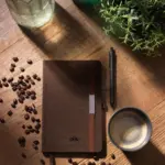 Clifton CoffeeGround Notebook A5 notitieboek productfoto 2 - Hidalgo Recycled Coffee Grounds A5 Notebook Custom Logo — product photo 2