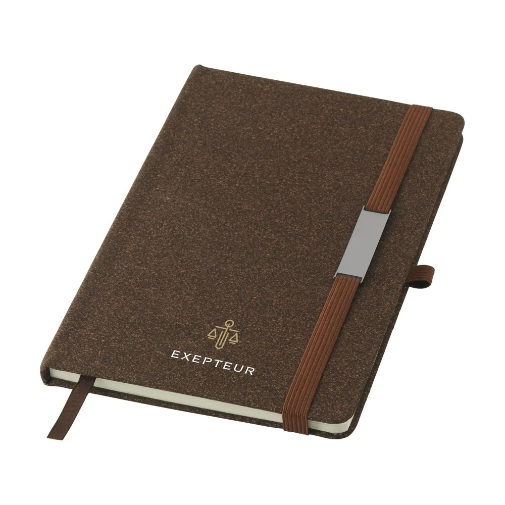 Clifton CoffeeGround Notebook A5 notitieboek productfoto 5 - Hidalgo Recycled Coffee Grounds A5 Notebook Custom Logo — product photo 5