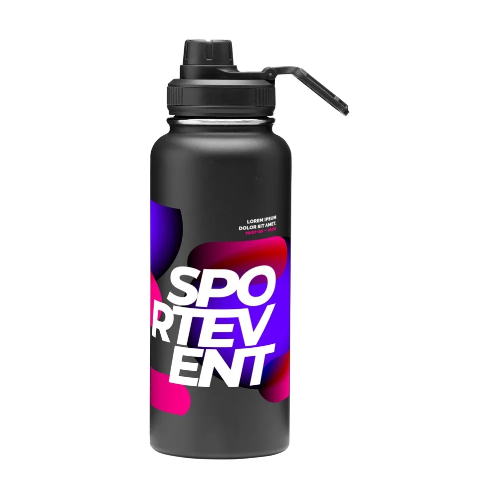 Wildling RCS Steel Water Bottle 1 L thermosfles, zwart