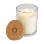 Wooosh Candle Essenza Grande geurkaars, transparant - wit — productfoto 2