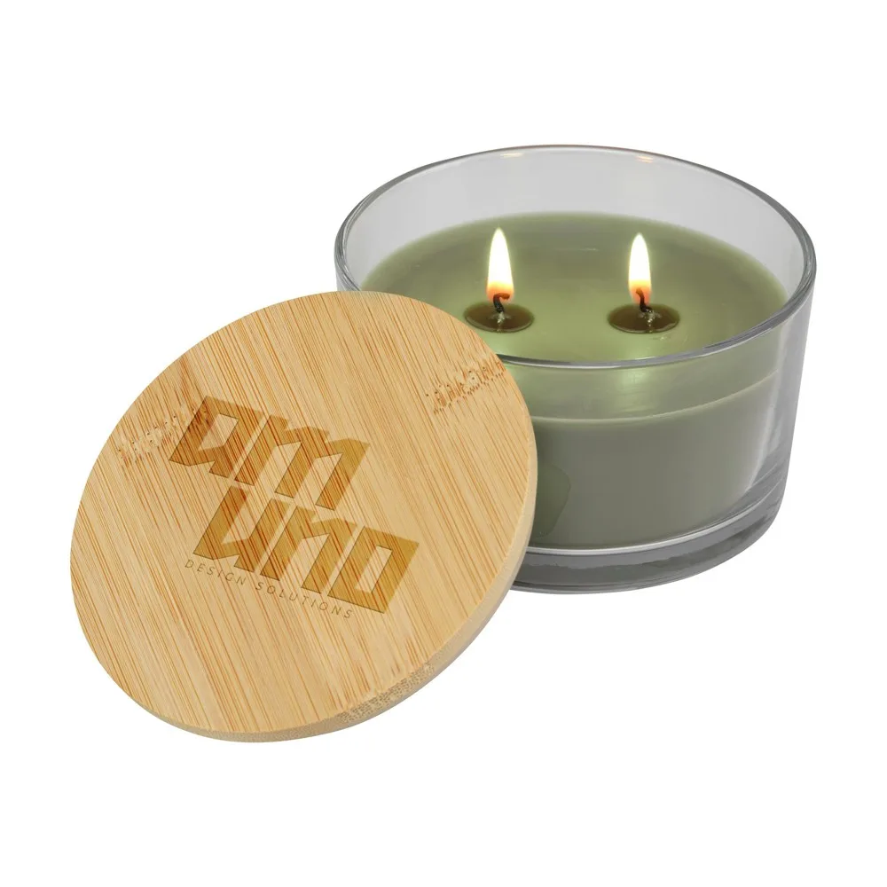 Wooosh Candle Cocoon geurkaars, transparant groen