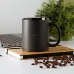 Kitty Mug Matt Black 350 ml mok — productfoto 6