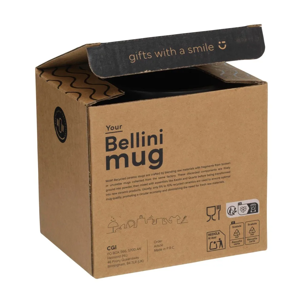 Bellini Mug Black 330 ml mok productfoto 5 - Bidons & Shakers Bellini Mug Black 330 ml mok — productfoto 5