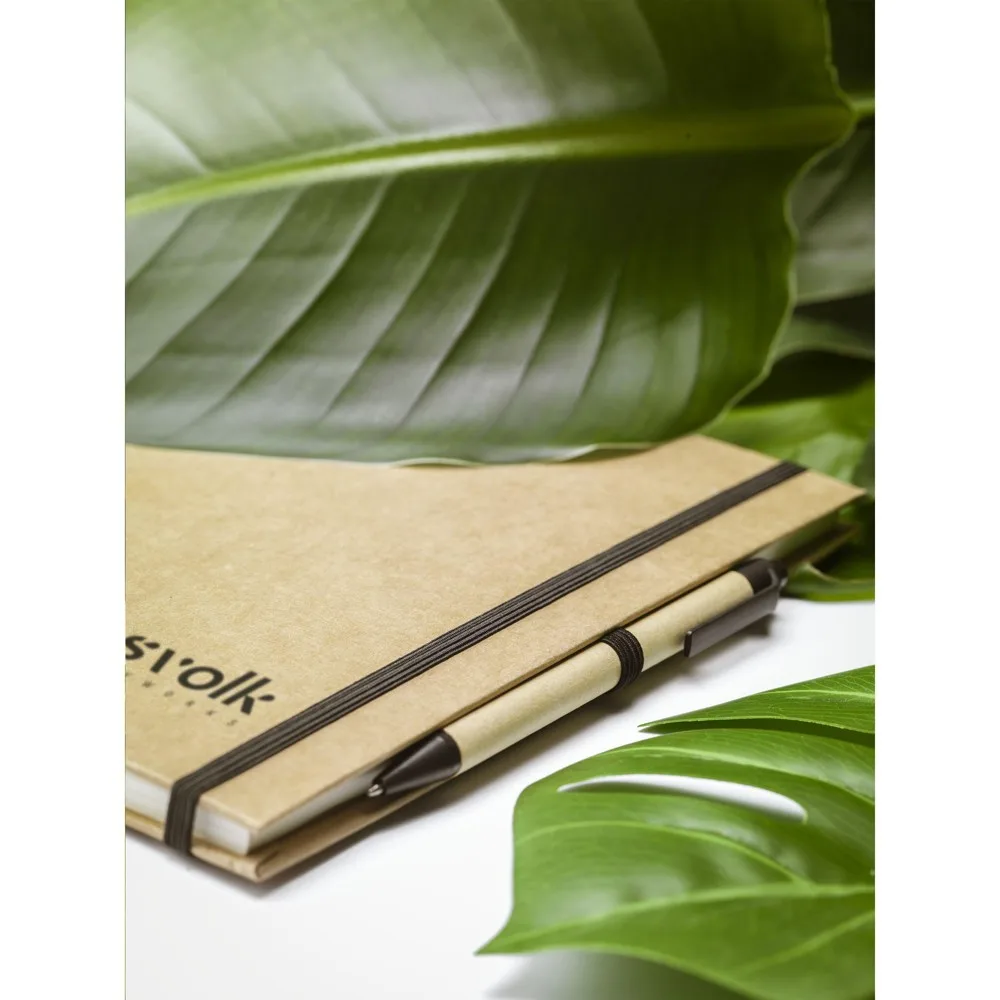 Notizbuch A5 bedrucken Recycling liniert FSC-Papier — Produktfoto 13