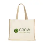 Jute Canvas Shopper (320 g/m²) tas — productfoto 3