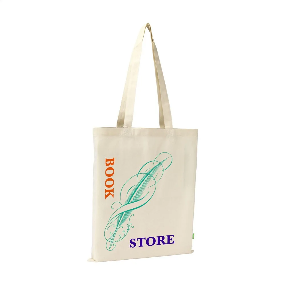 Organic Cotton Shopper Natural 140 gm² tas productfoto 3 - Katoenendraagtassen Organic Cotton Shopper Natural (140 g/m²) tas — productfoto 3