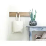 Organic Cotton Shopper Natural (140 g/m²) tas — productfoto 4