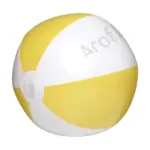 BeachBall Ø 27 cm strandbal, wit/geel (± pms 7405)
