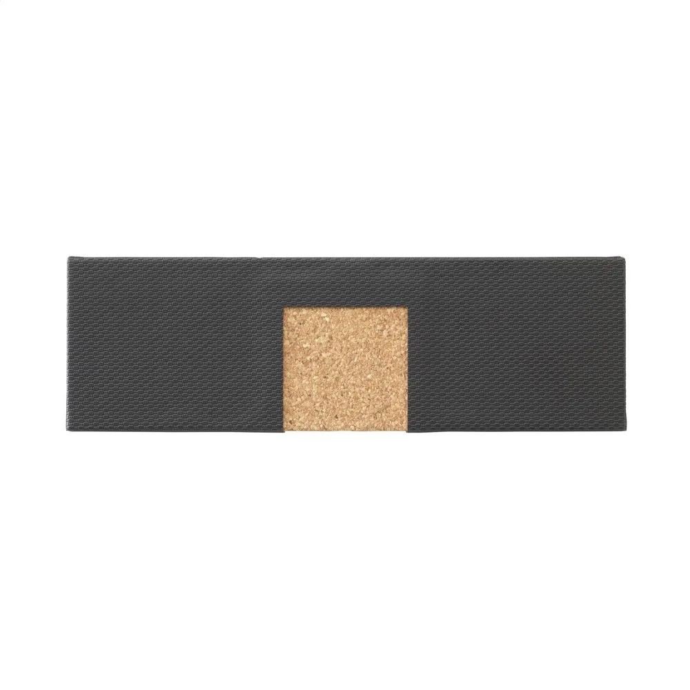Kork Schreibset bedrucken Metall Blau schreibend Natur Set — Produktfoto 3