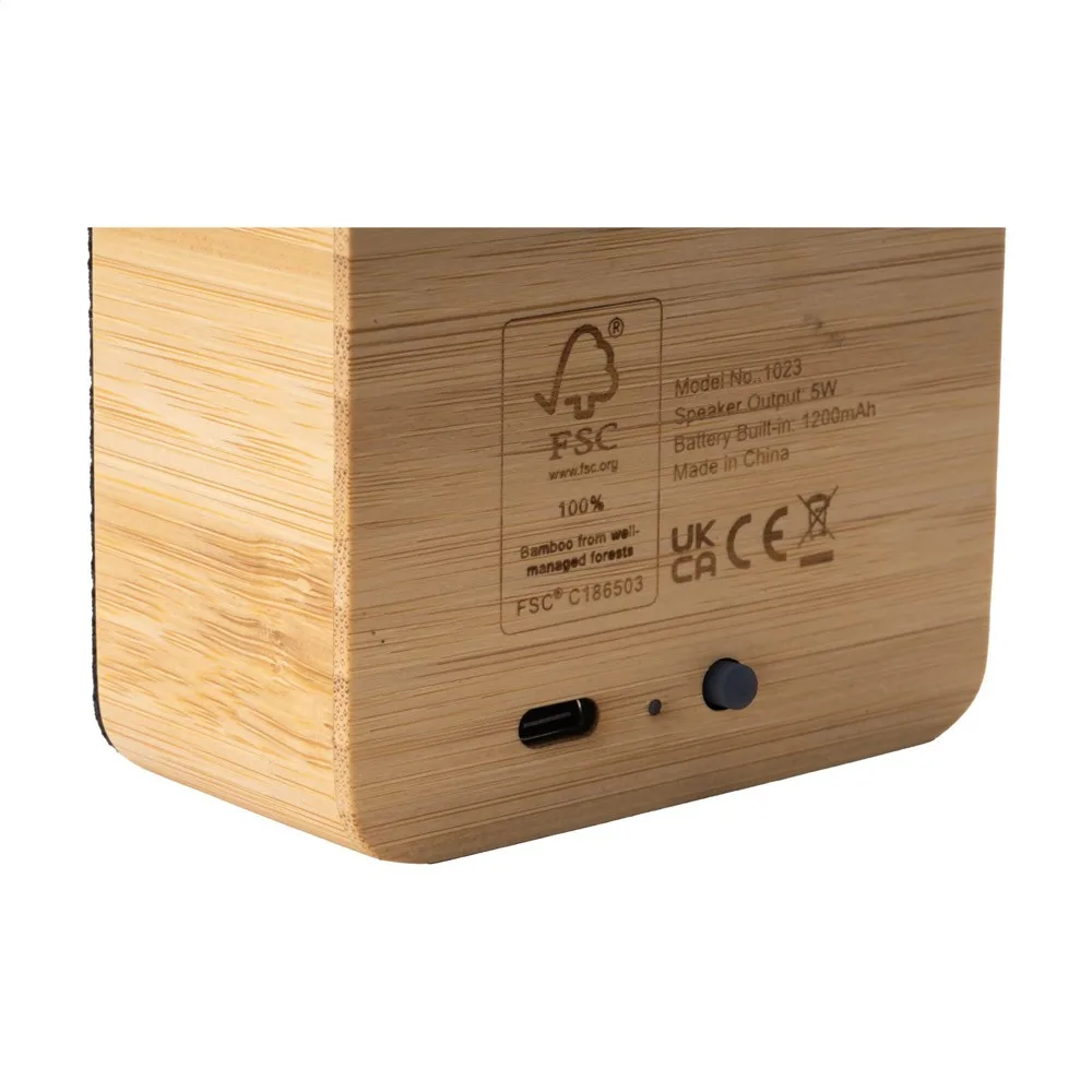 Sonido 5W Bamboo Wireless Speaker draadloze speaker productfoto 4 - Hidalgo-werbeartikel Sonido 5W Bamboo Wireless Speaker draadloze speaker — productfoto 4