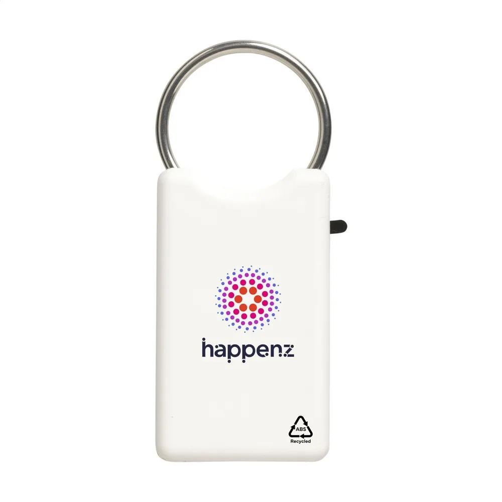 Printed Keychain Safe GRS 80% Recycled White Click Mechanism — product photo 2