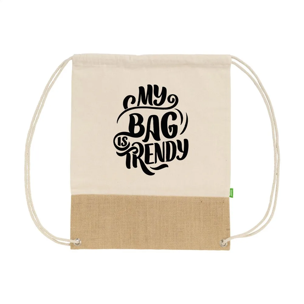 Rucksack bedrucken Combi Bio-Baumwolle Jute 160g 8L — Produktfoto 3