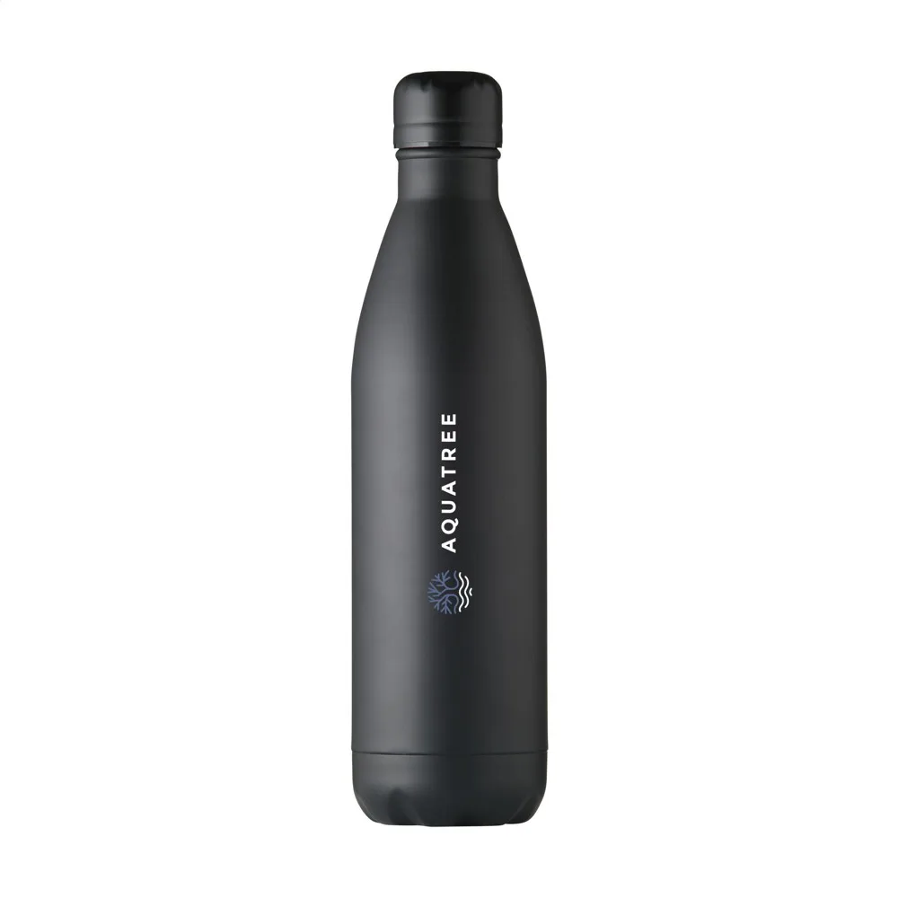 Topflask RCS Recycled Steel 750 ml drinkfles zwart - Hidalgo-werbeartikel Topflask RCS Recycled Steel 750 ml drinkfles, zwart