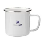 Retro Silver Emaille Mok 350 ml